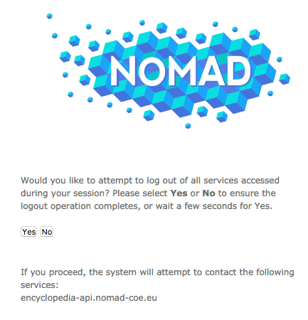 logout confirmation